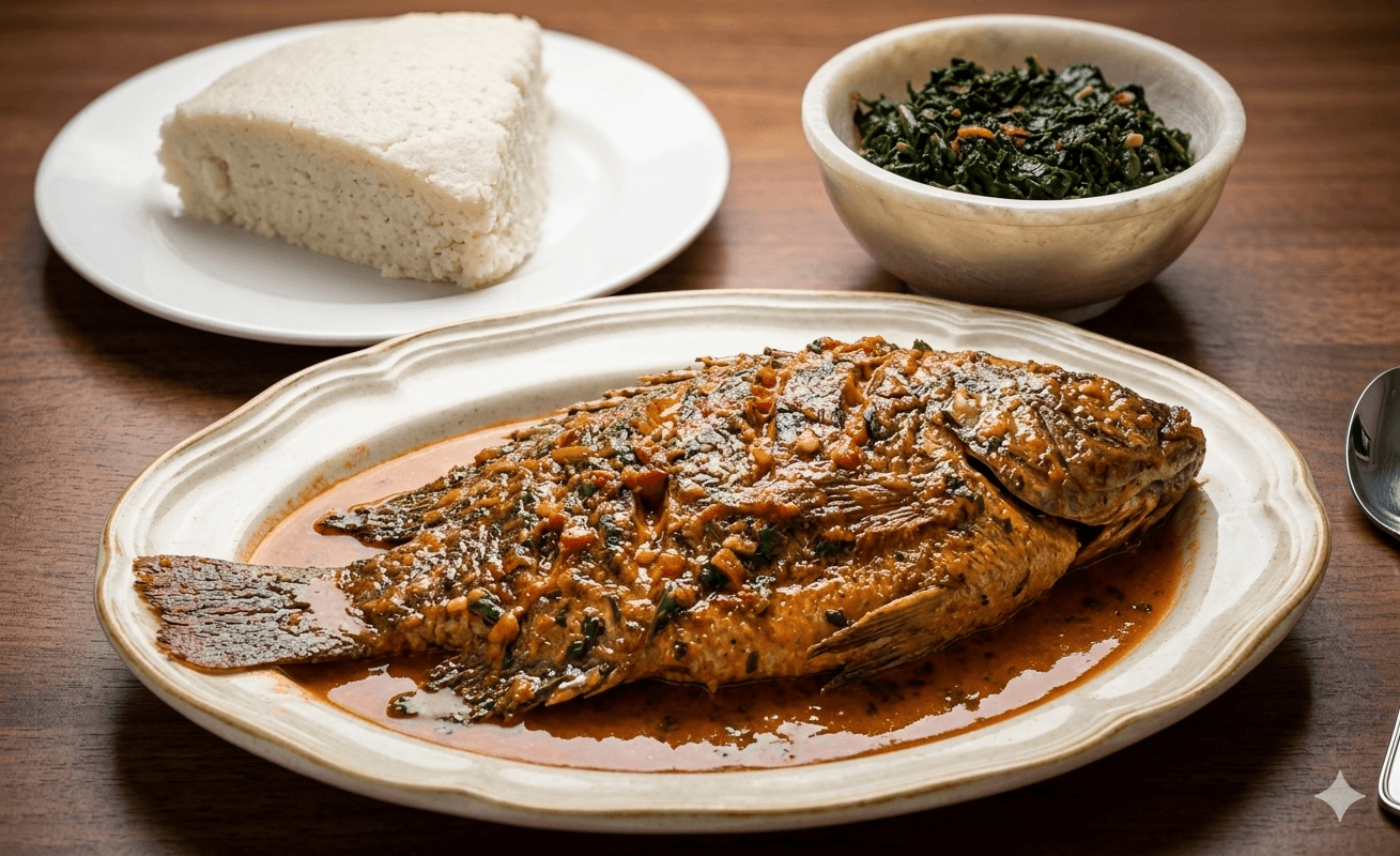 Ugali & Tilapia Wet Fry with Sukuma Wiki